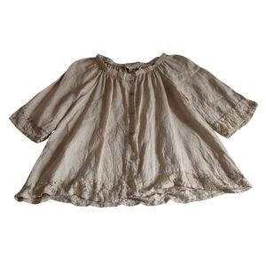 Belle France 100% Linen Top Womens Small